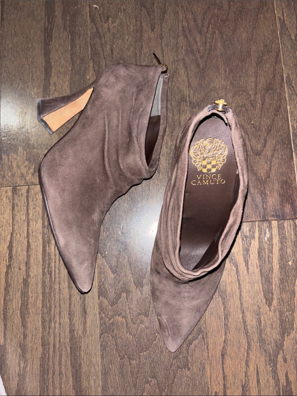 Vince Camuto Suede Pointed-Toe Ankle Booties